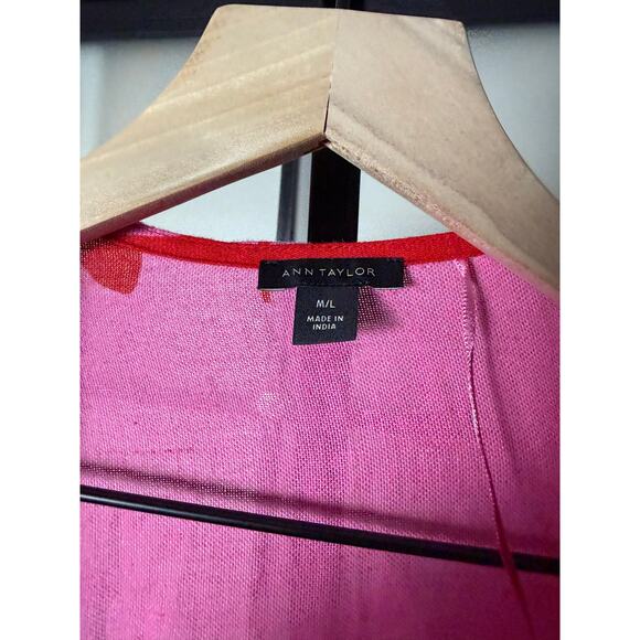 Ann Taylor Pink Kimono Duster Size M/L - Picture 4 of 7